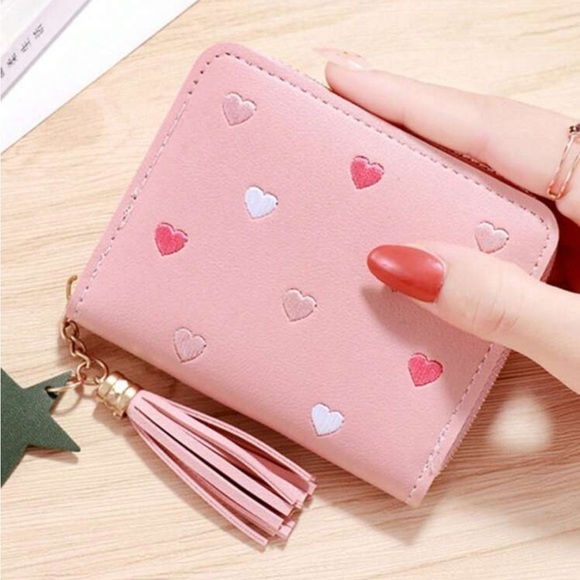 Handbags - ⚠️Clearance Baby Pink Star Tassel Wallet / Cardholder